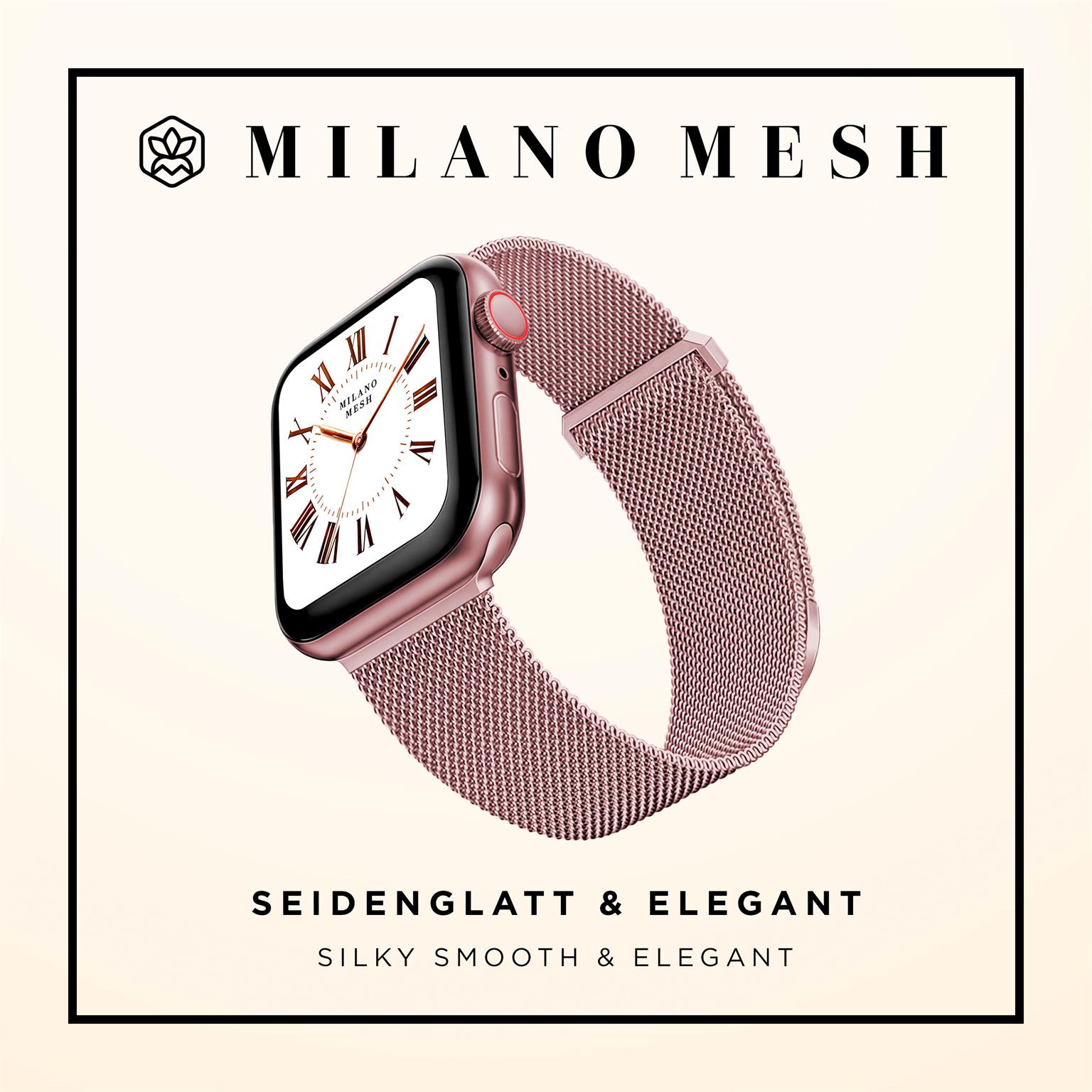ONEFLOW Milano Mesh Apple Watch Ultra 2 (49mm) Armband Damen Metall – Weiteres Produktbild 2