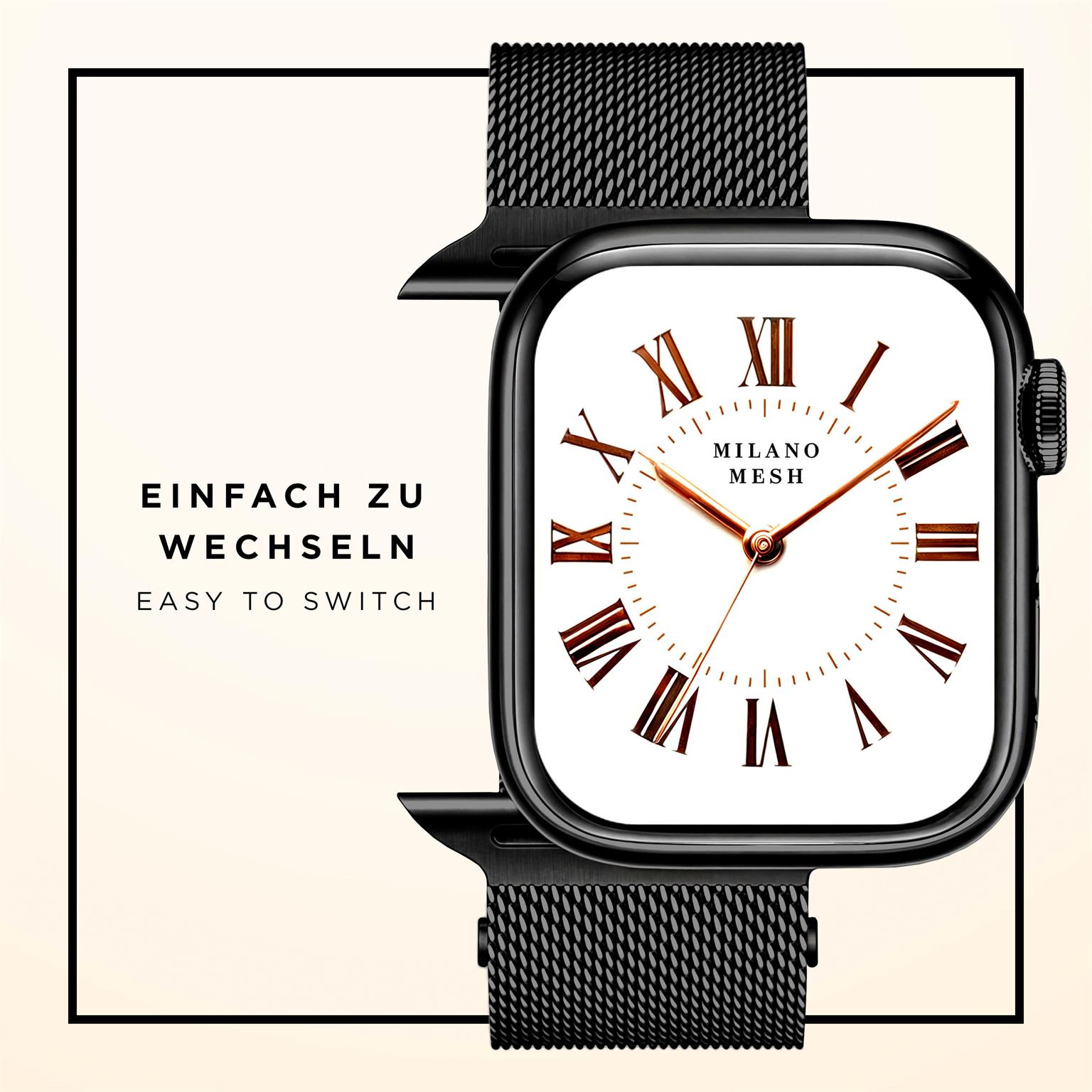 ONEFLOW Milano Mesh Apple Watch Ultra 2 (49mm) Armband Damen Metall – Weiteres Produktbild 6