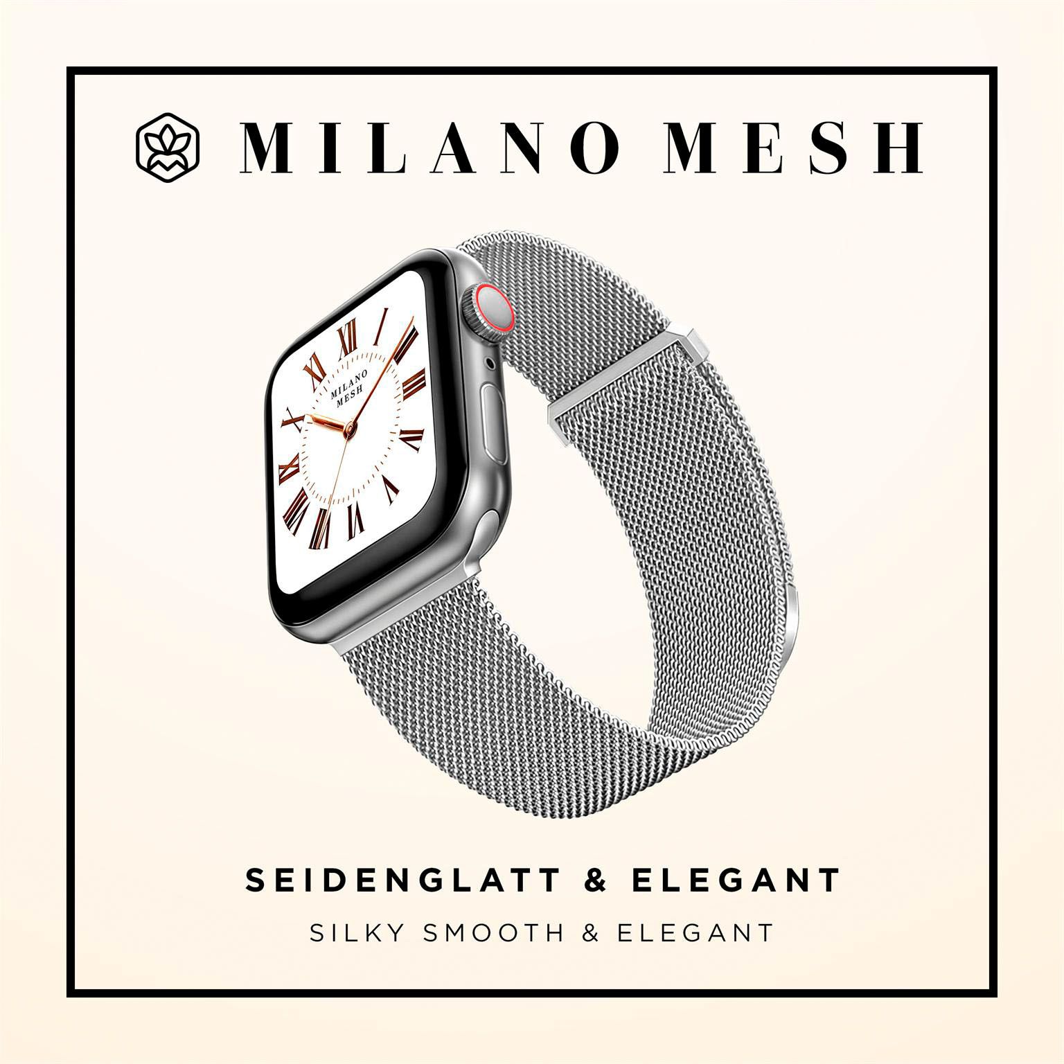 ONEFLOW Milano Mesh Apple Watch Ultra 3 (49mm) Armband Damen Metall – Weiteres Produktbild 3 ONEFLOW Milano Mesh Apple Watch Ultra 3 (49mm) Armband Damen Metall – Weiteres Produktbild 3