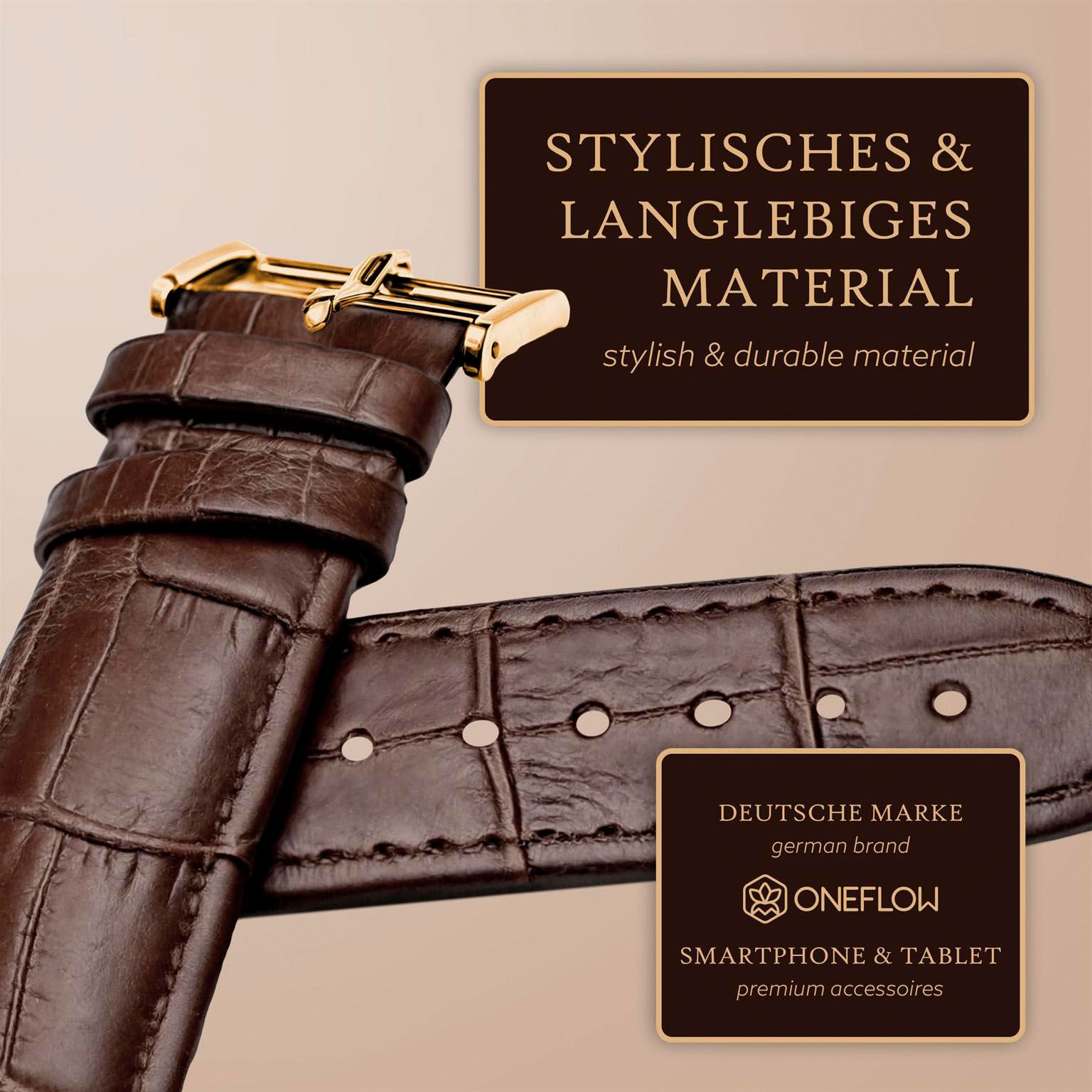 ONEFLOW Prestige Strap Apple Watch SE 3 (44mm) Armband Leder – Weiteres Produktbild 2 ONEFLOW Prestige Strap Apple Watch SE 3 (44mm) Armband Leder – Weiteres Produktbild 2