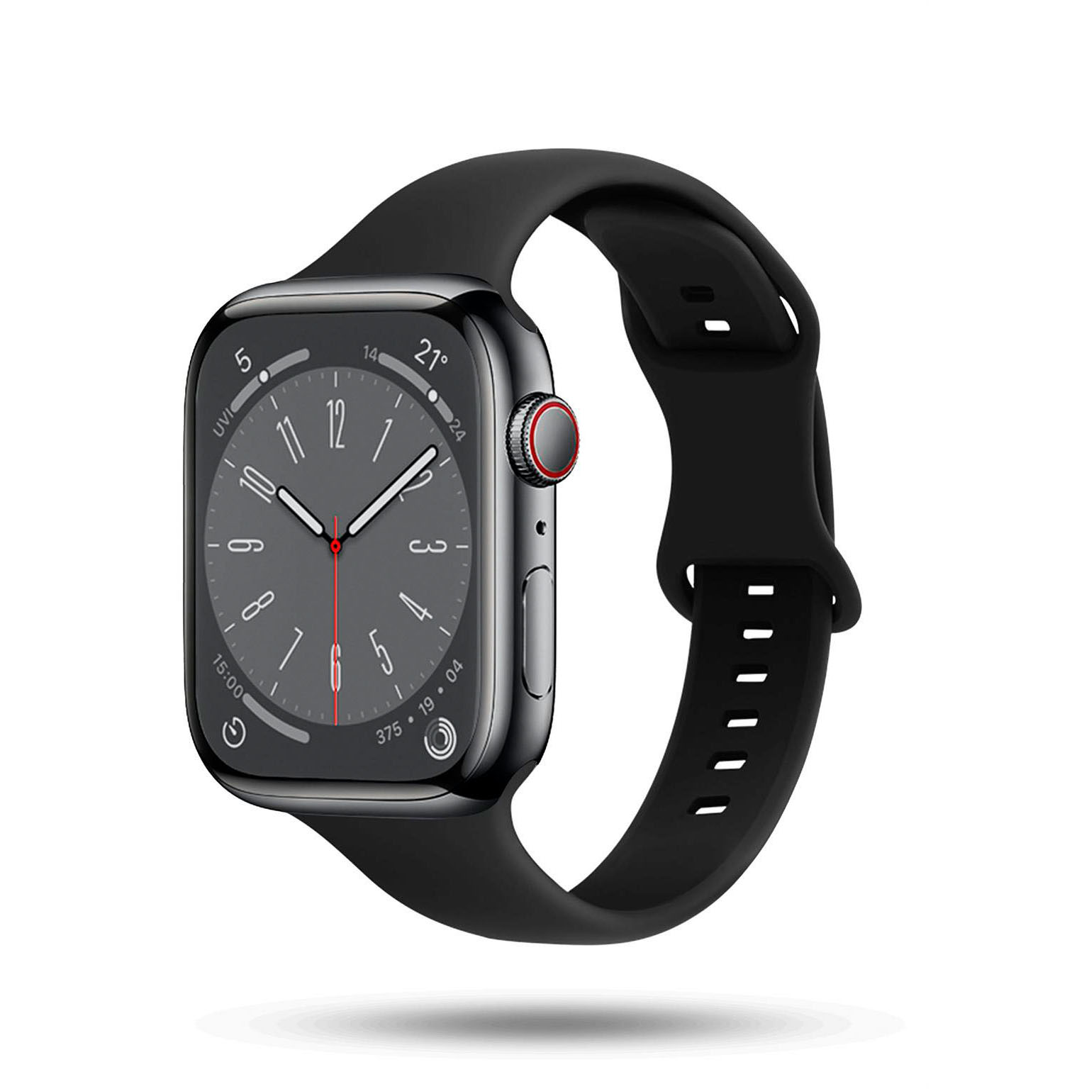 ONEFLOW Soft Band Slim Apple Watch SE 3 (40mm) Sportarmband Schmal – Eclipse Black