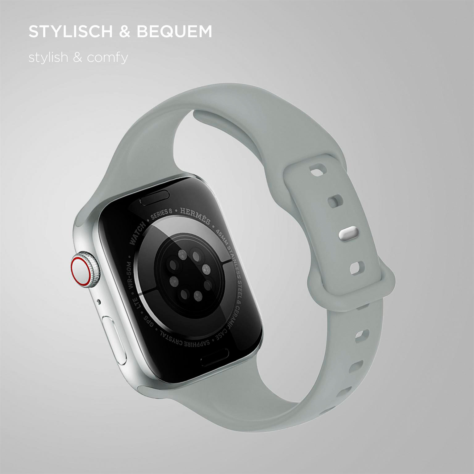 ONEFLOW Soft Band Slim Apple Watch SE 3 (44mm) Sportarmband Schmal – Weiteres Produktbild 2