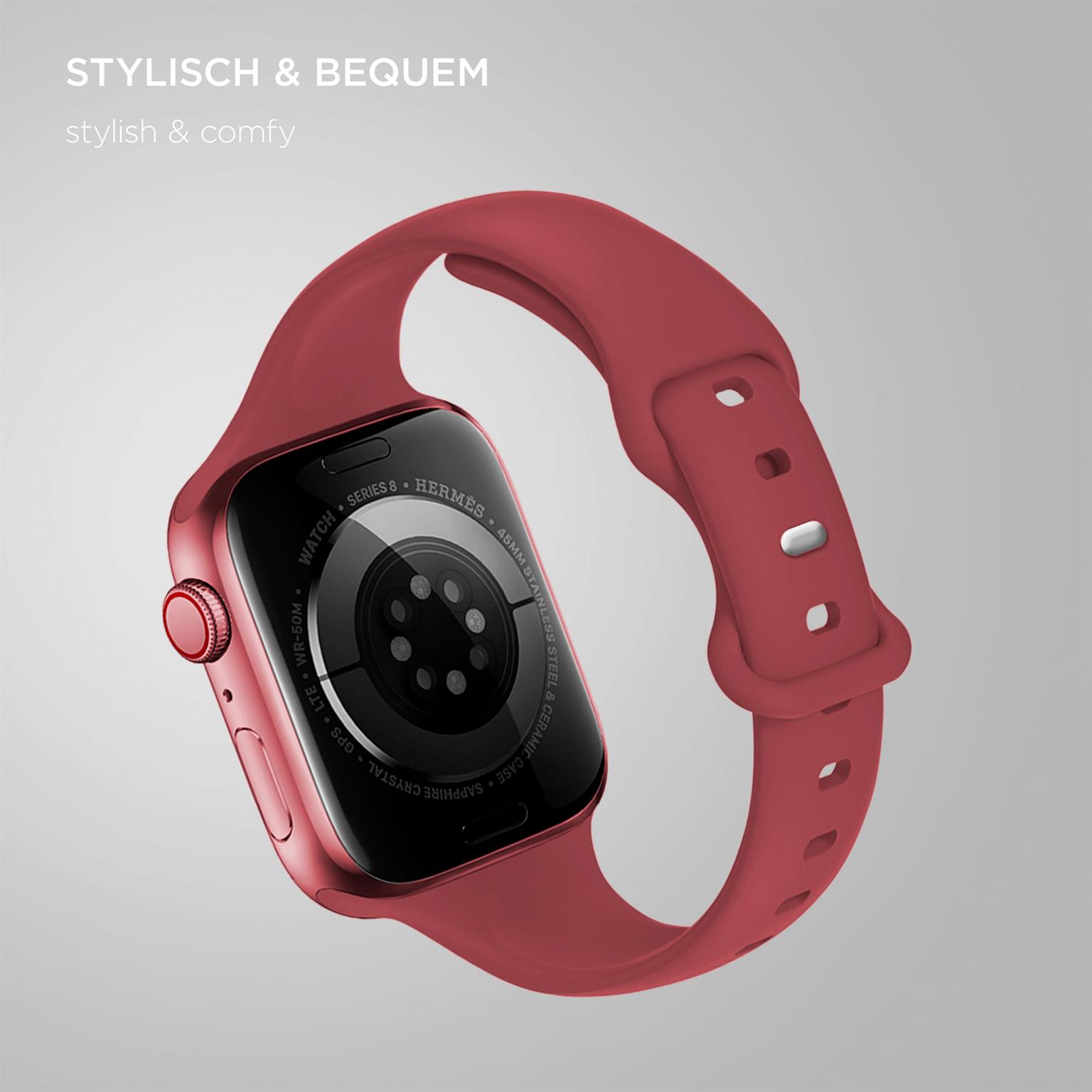 ONEFLOW Soft Band Slim Apple Watch 8 (45mm) Sportarmband Schmal – Weiteres Produktbild 1