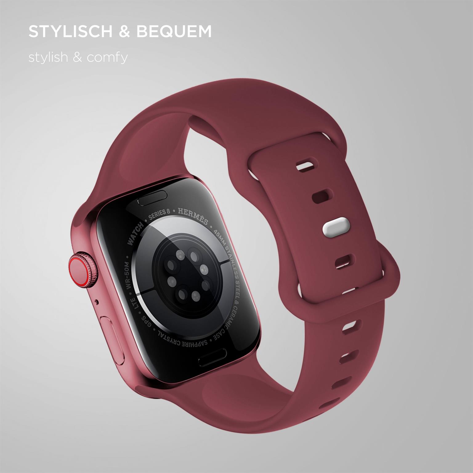 ONEFLOW Soft Band Apple Watch SE 2 (44mm) Silikon Armband Sport – Weiteres Produktbild 1
