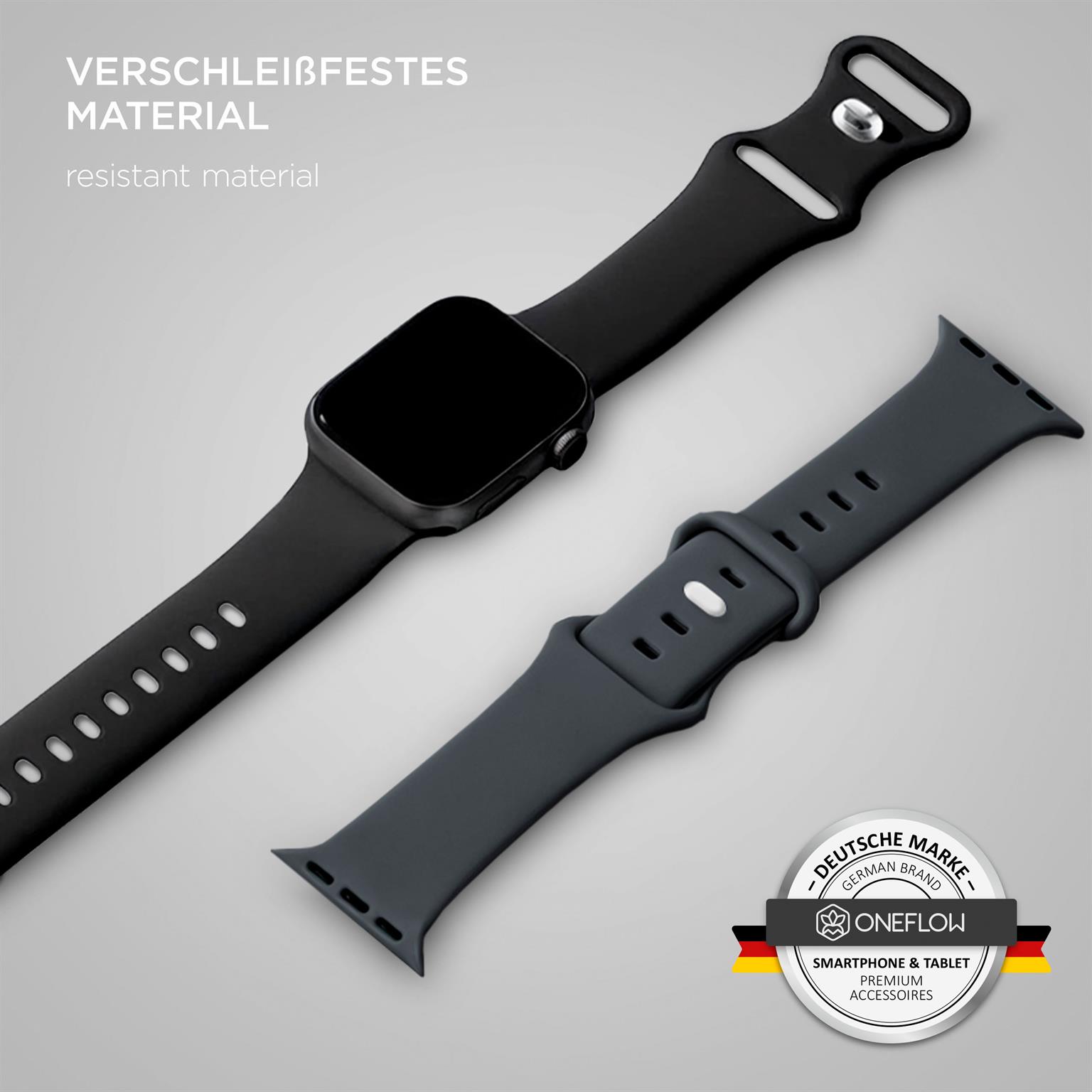 ONEFLOW Soft Band Apple Watch 1 (38mm) Silikon Armband Sport – Weiteres Produktbild 2