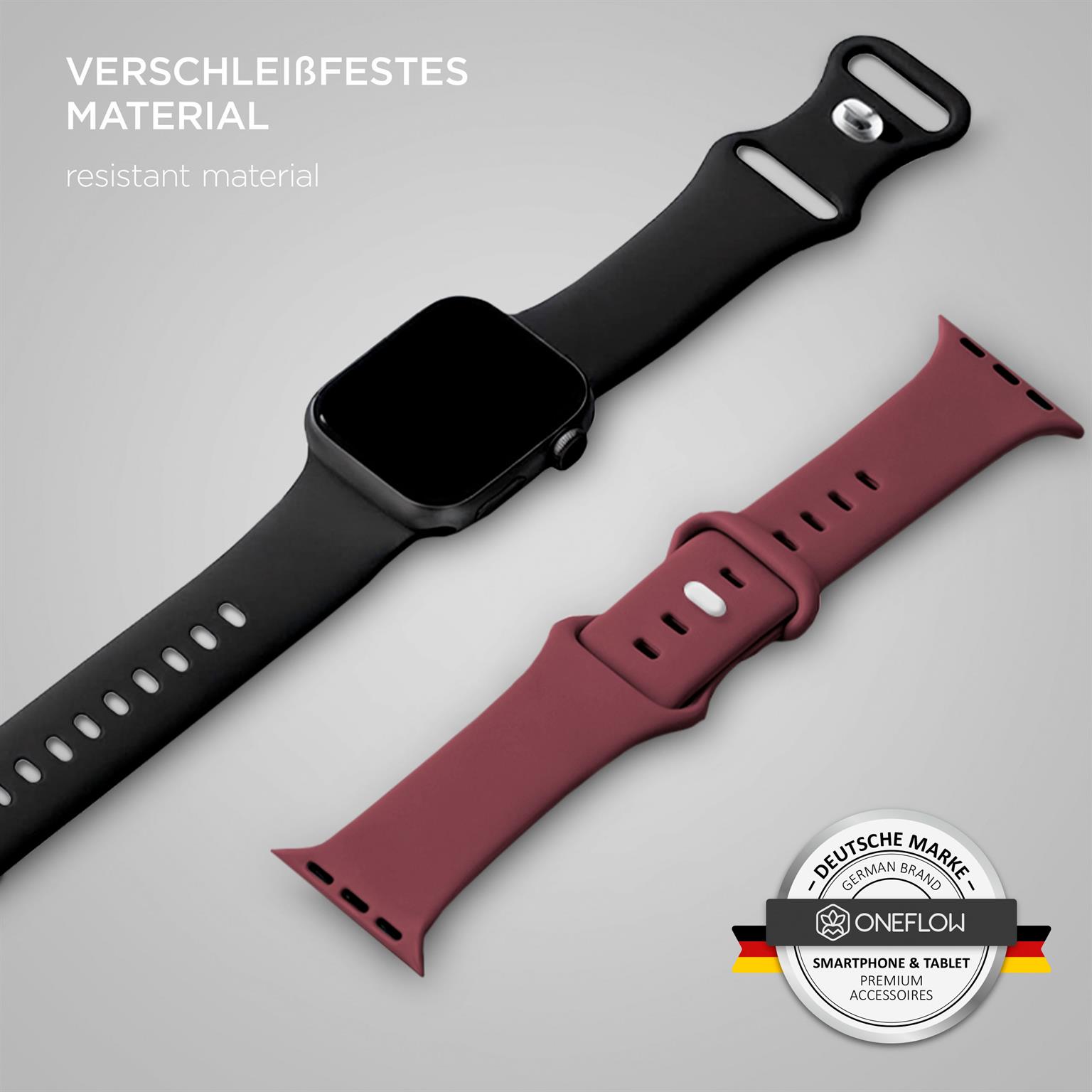 ONEFLOW Soft Band Apple Watch 1 (42mm) Silikon Armband Sport – Weiteres Produktbild 2