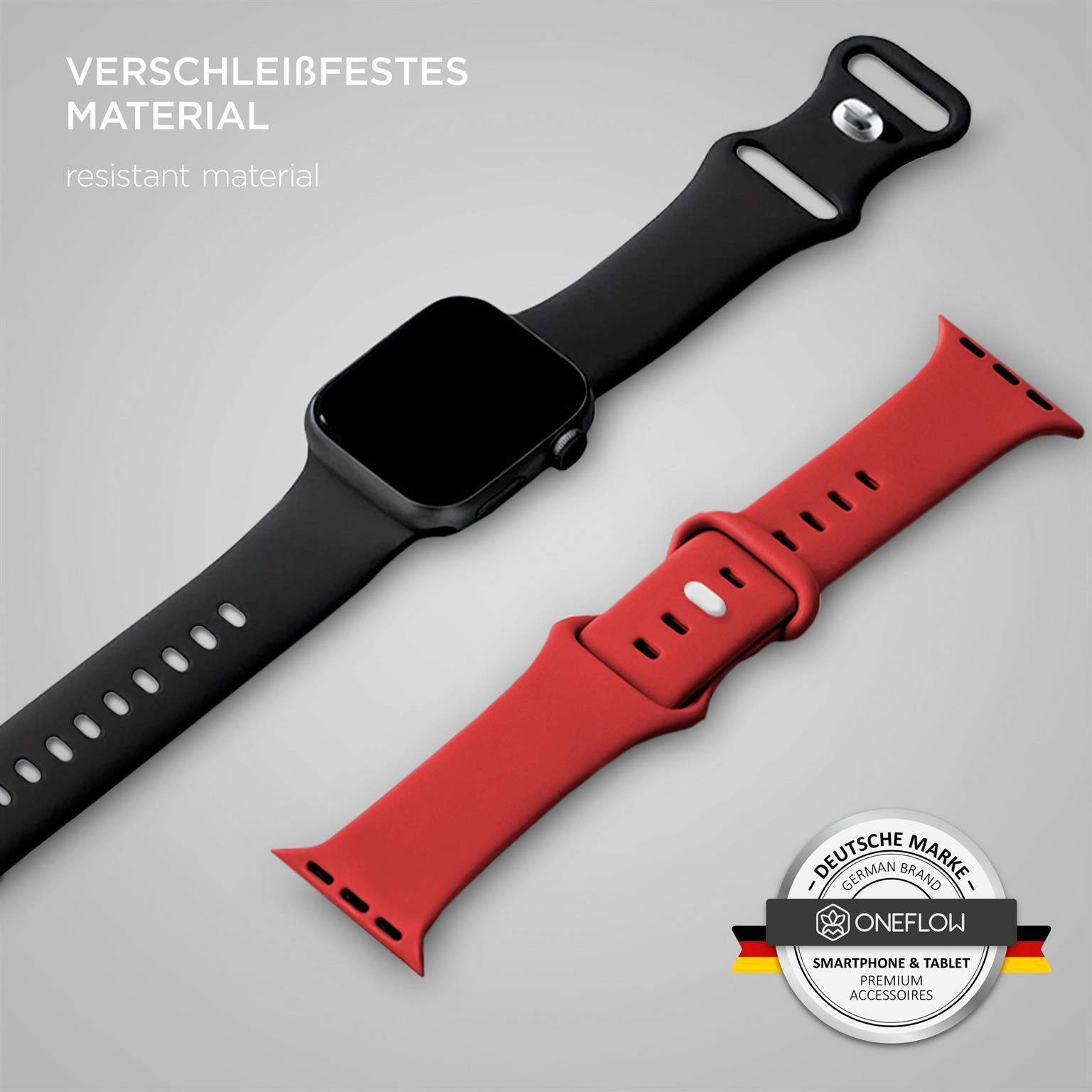ONEFLOW Soft Band Apple Watch 10 (42mm) Silikon Armband Sport – Weiteres Produktbild 2