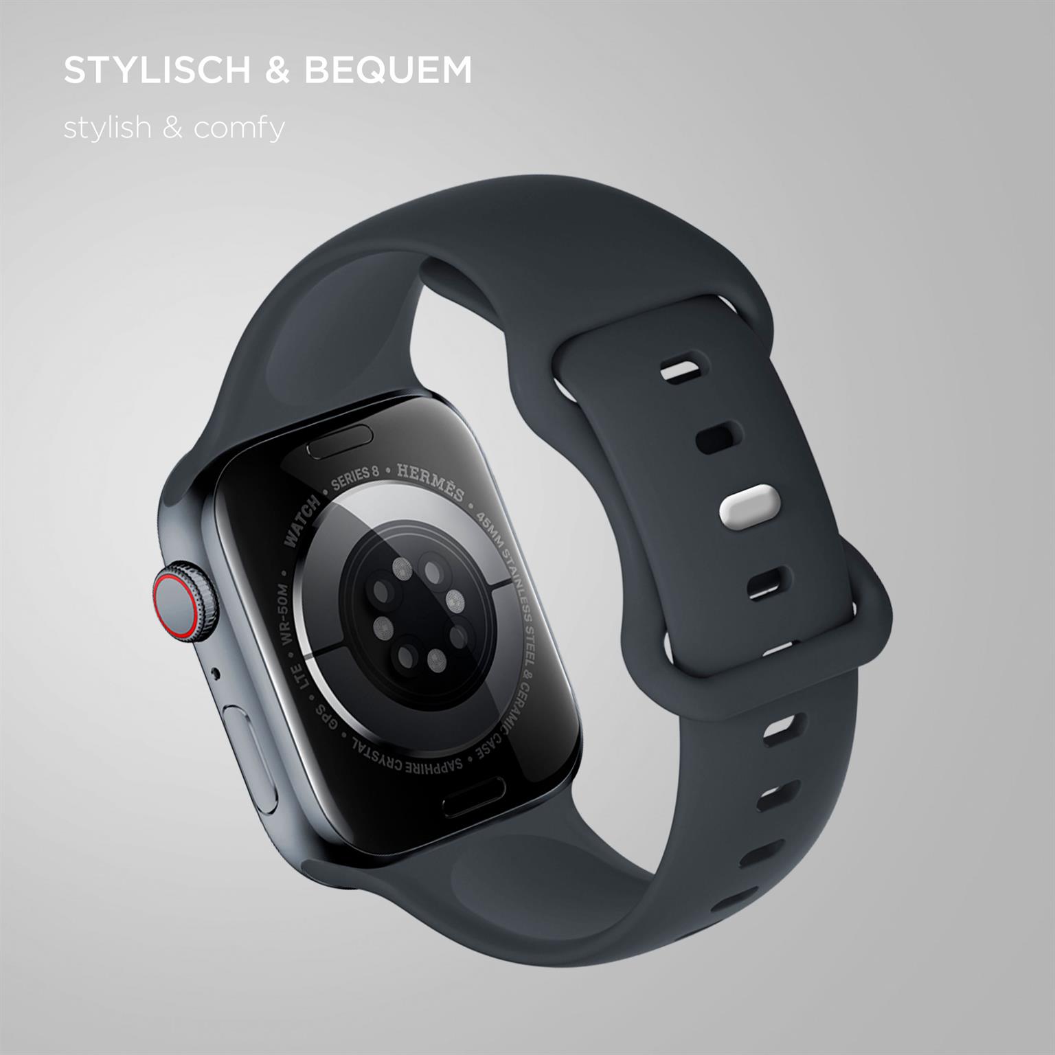 ONEFLOW Soft Band Apple Watch 10 (46mm) Silikon Armband Sport – Weiteres Produktbild 1