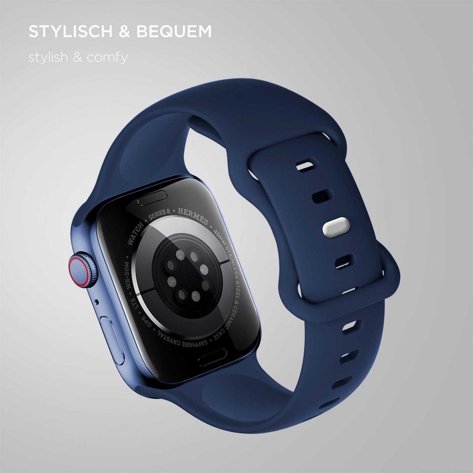 ONEFLOW Soft Band Apple Watch 6 (44mm) Silikon Armband Sport – Weiteres Produktbild 1