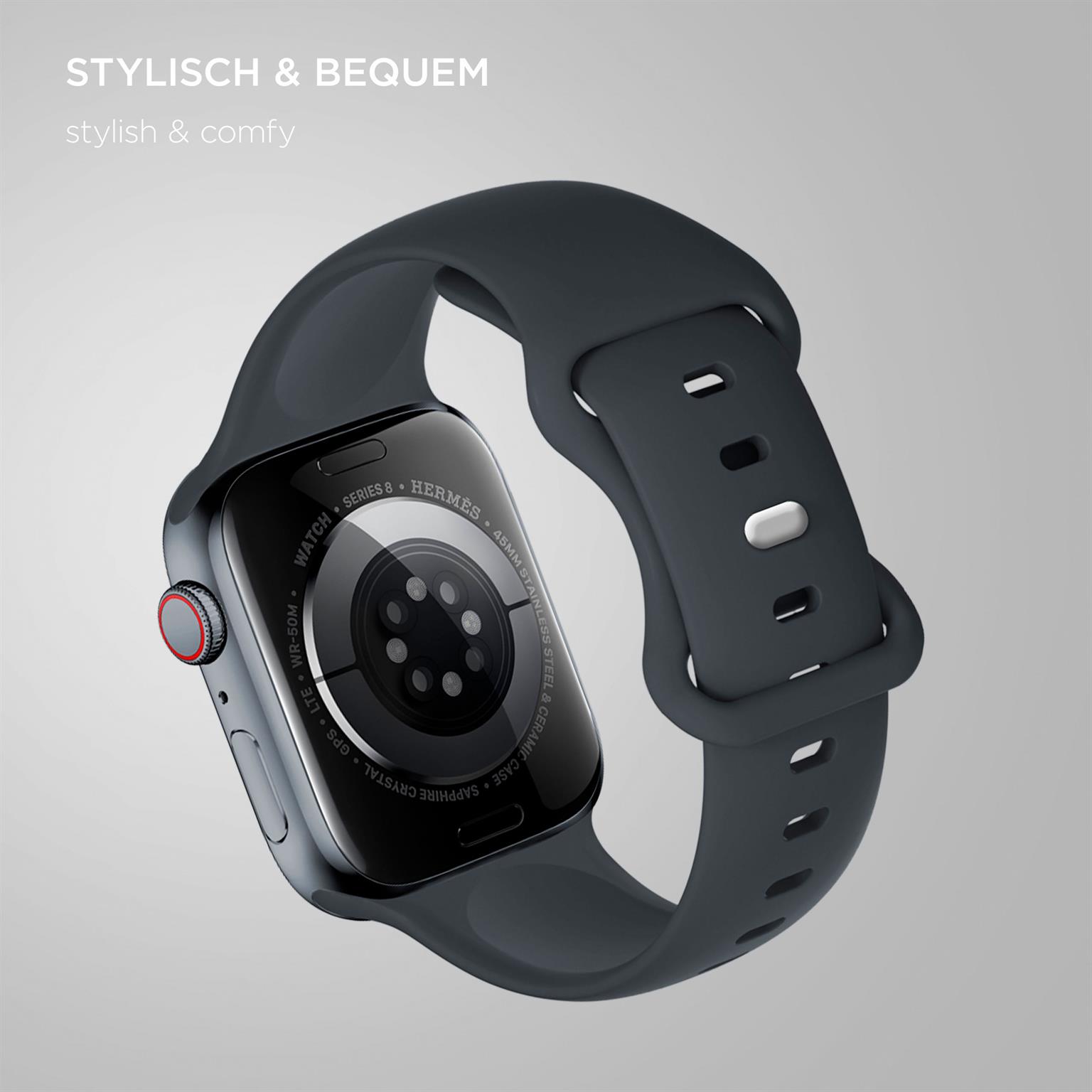 ONEFLOW Soft Band Apple Watch 7 (41mm) Silikon Armband Sport – Weiteres Produktbild 1