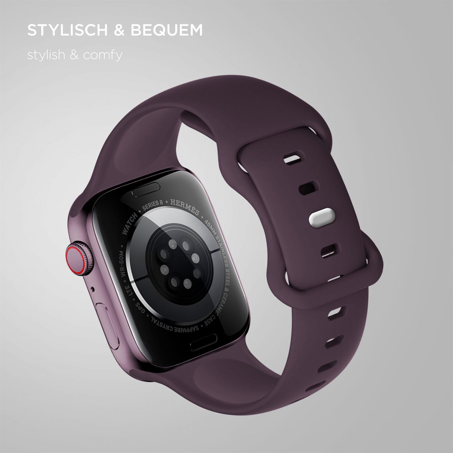 ONEFLOW Soft Band Apple Watch 7 (41mm) Silikon Armband Sport – Weiteres Produktbild 1