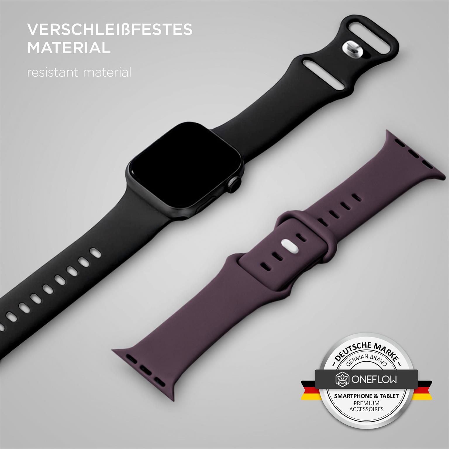 ONEFLOW Soft Band Apple Watch 7 (41mm) Silikon Armband Sport – Weiteres Produktbild 2