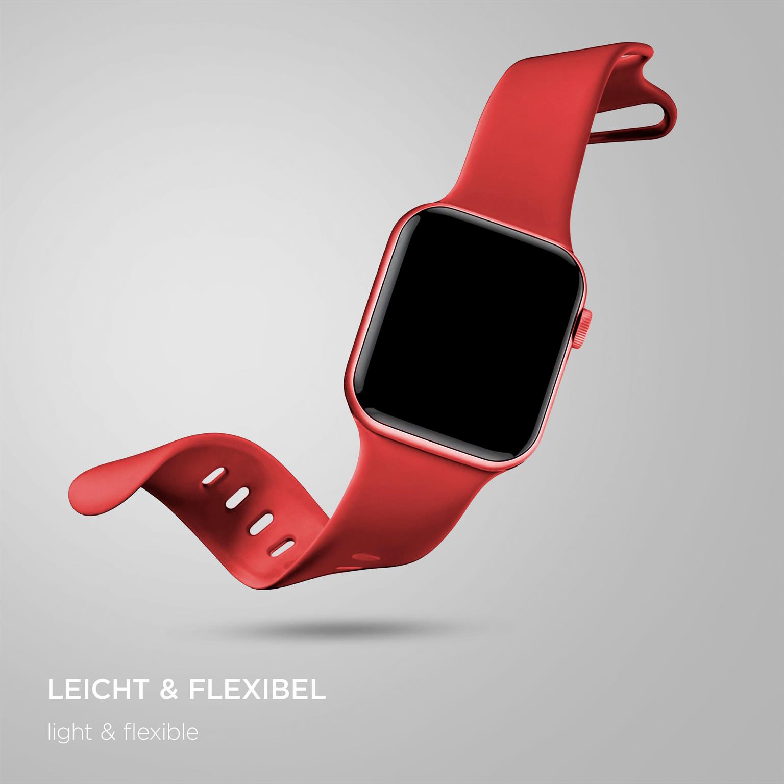ONEFLOW Soft Band Apple Watch 7 (45mm) Silikon Armband Sport – Weiteres Produktbild 4