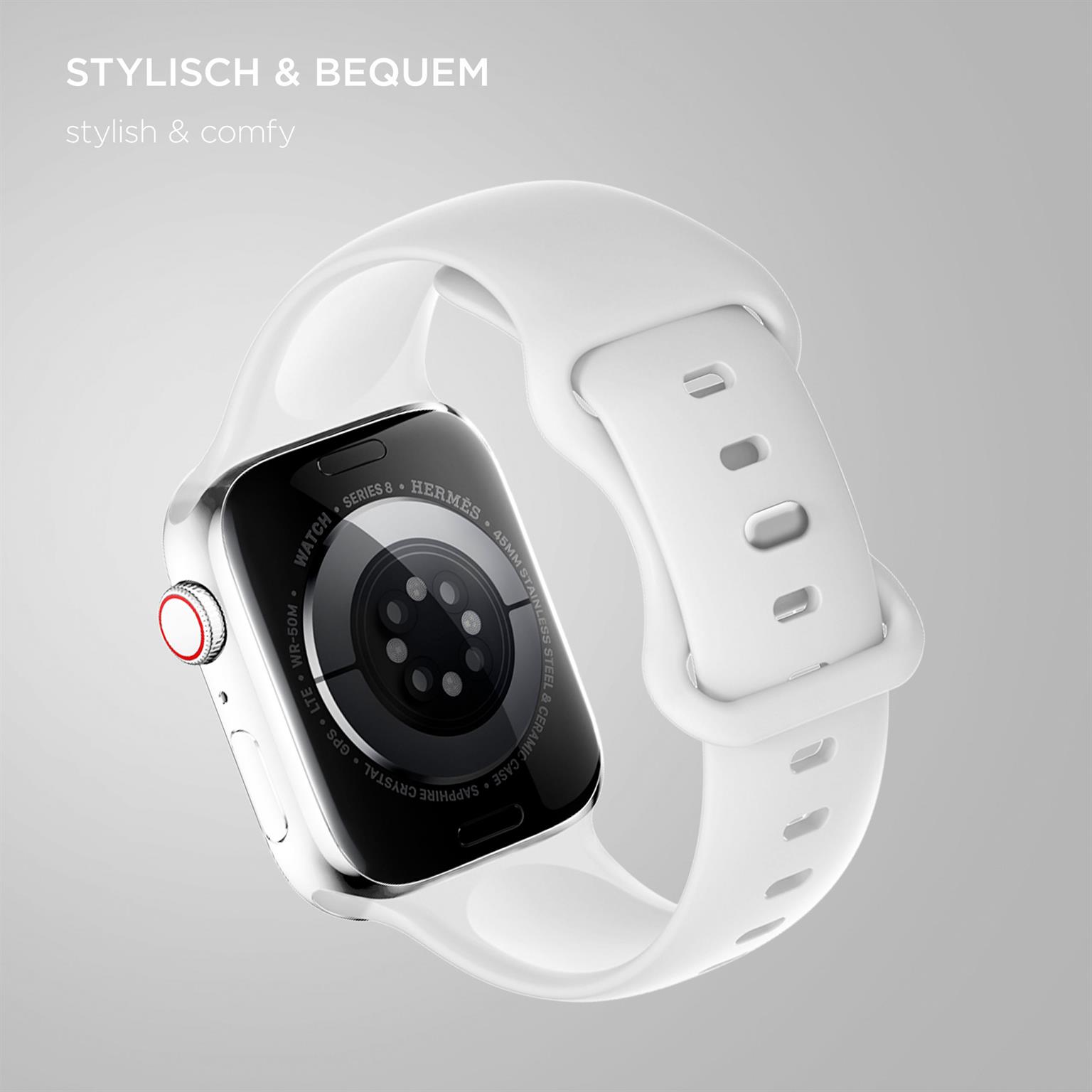 ONEFLOW Soft Band Apple Watch 7 (45mm) Silikon Armband Sport – Weiteres Produktbild 2 ONEFLOW Soft Band Apple Watch 7 (45mm) Silikon Armband Sport – Weiteres Produktbild 2