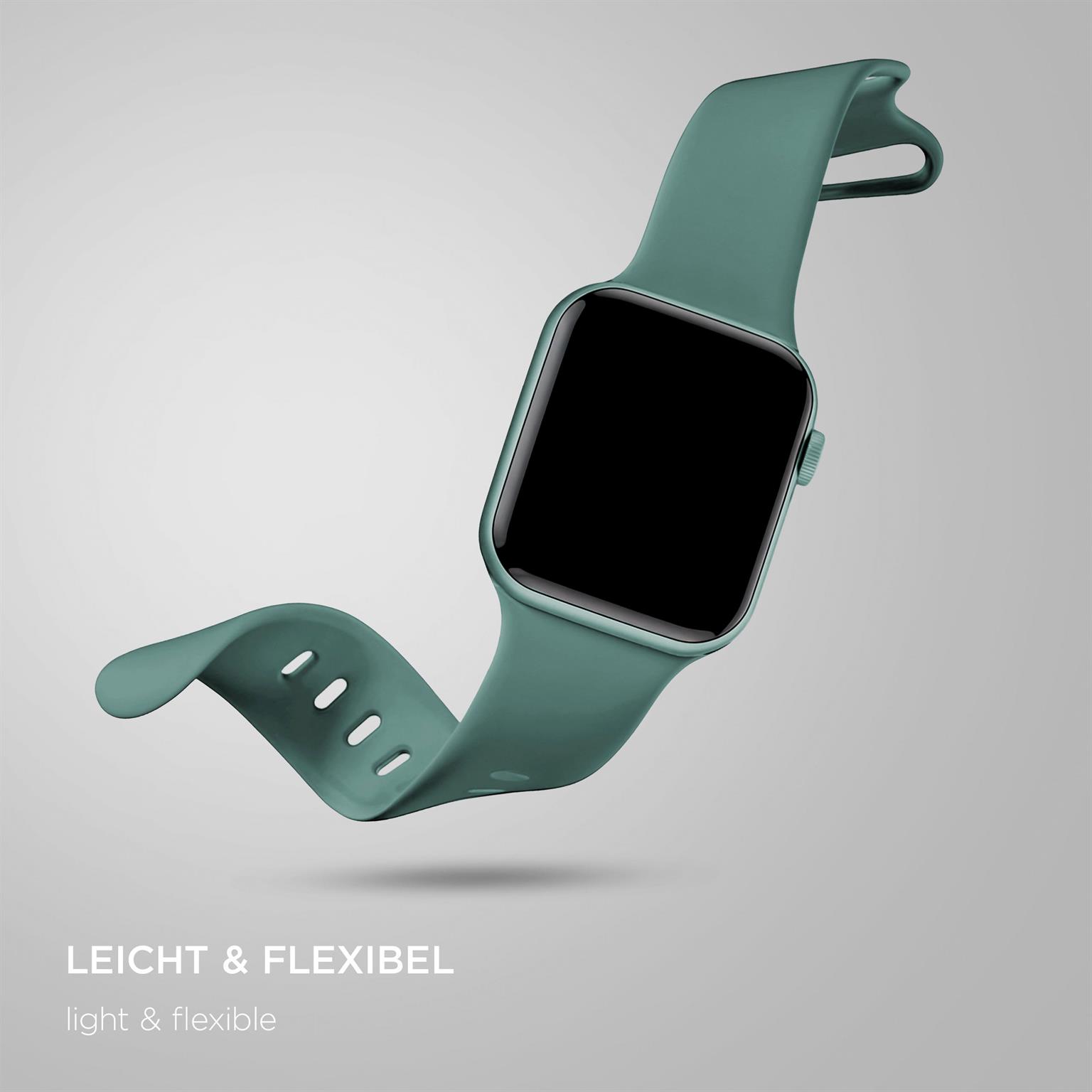 ONEFLOW Soft Band Apple Watch 8 (45mm) Silikon Armband Sport – Weiteres Produktbild 4