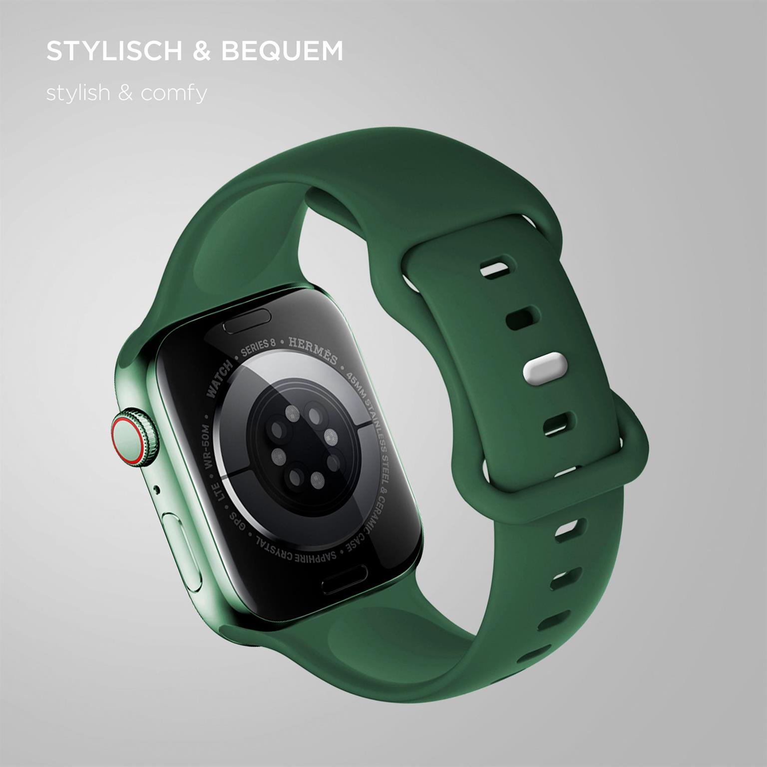 ONEFLOW Soft Band Apple Watch 9 (41mm) Silikon Armband Sport – Weiteres Produktbild 1
