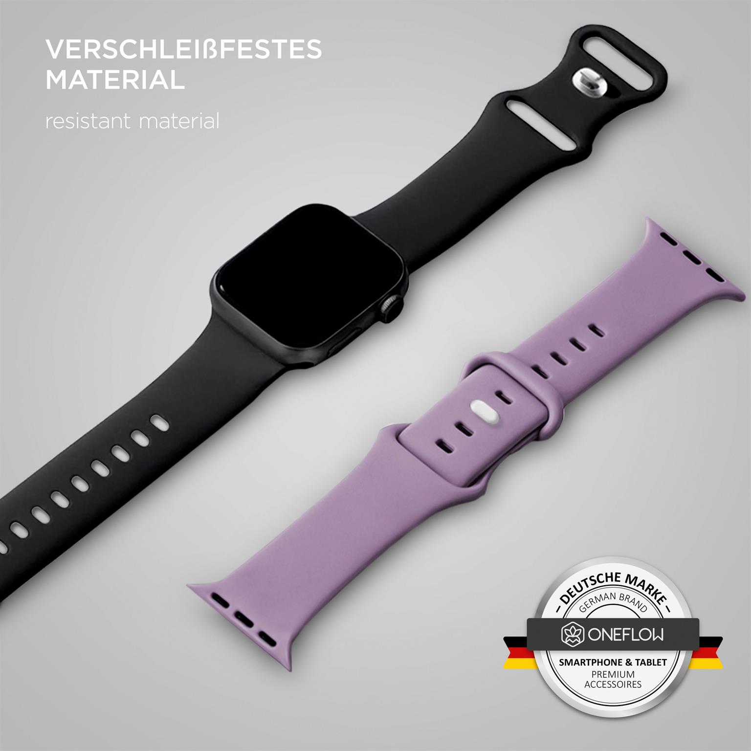 ONEFLOW Soft Band Apple Watch 9 (41mm) Silikon Armband Sport – Weiteres Produktbild 2