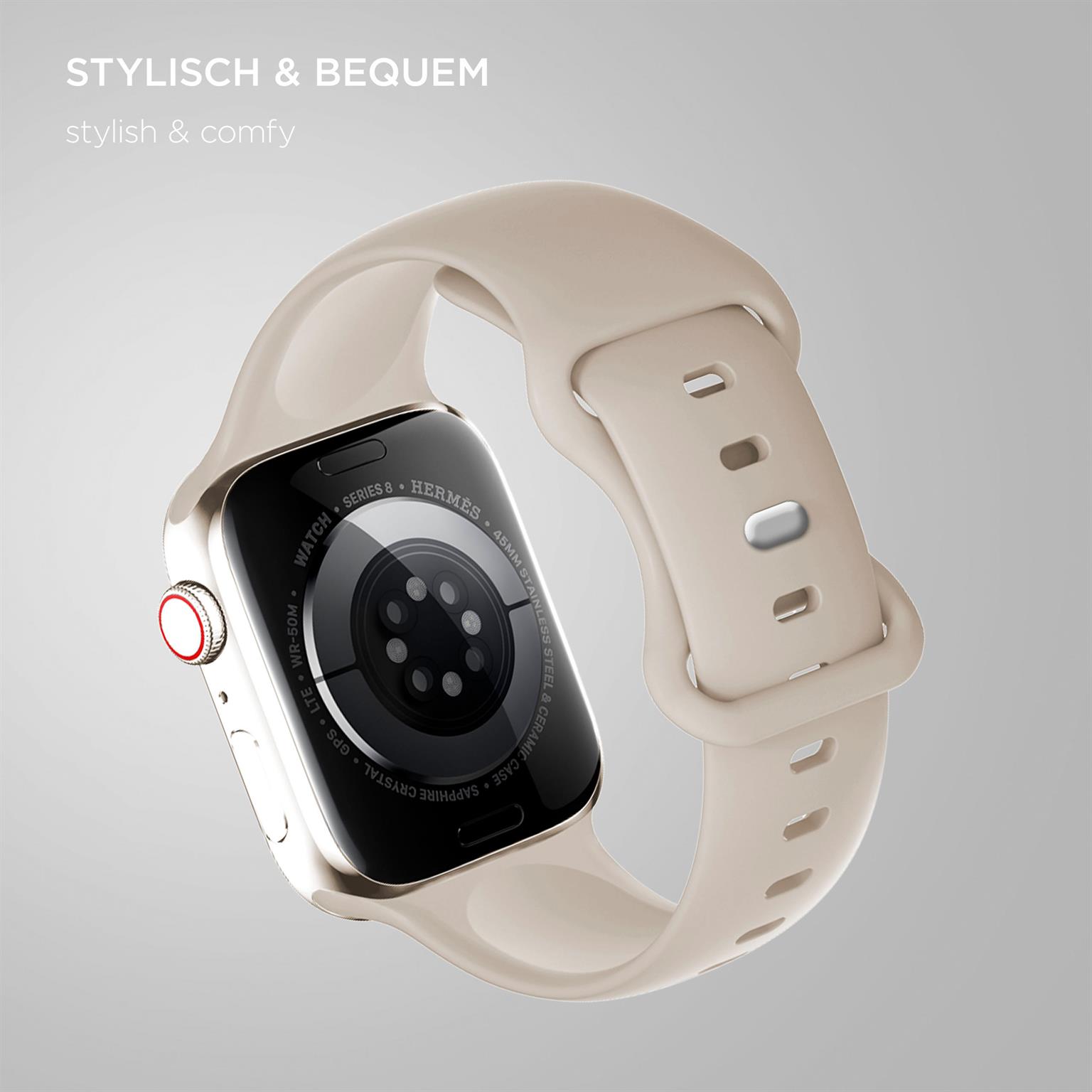 ONEFLOW Soft Band Apple Watch 9 (41mm) Silikon Armband Sport – Weiteres Produktbild 1