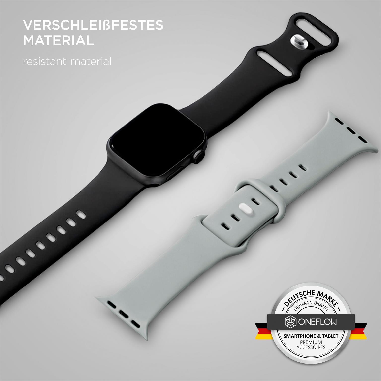 ONEFLOW Soft Band Apple Watch 9 (45mm) Silikon Armband Sport – Weiteres Produktbild 2