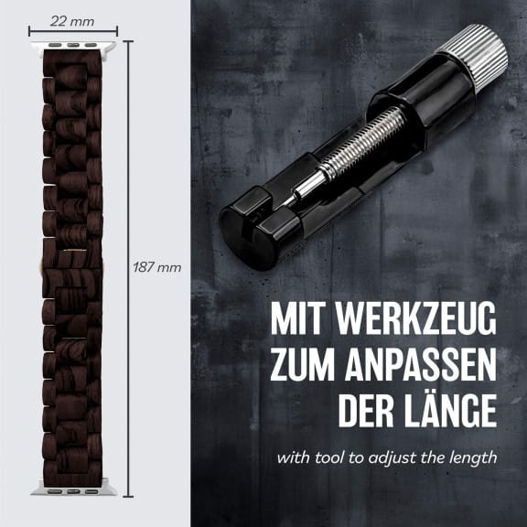 ONEFLOW Timber Strap Apple Watch SE 1 (44mm) Holz Armband – Weiteres Produktbild 5 ONEFLOW Timber Strap Apple Watch SE 1 (44mm) Holz Armband – Weiteres Produktbild 5