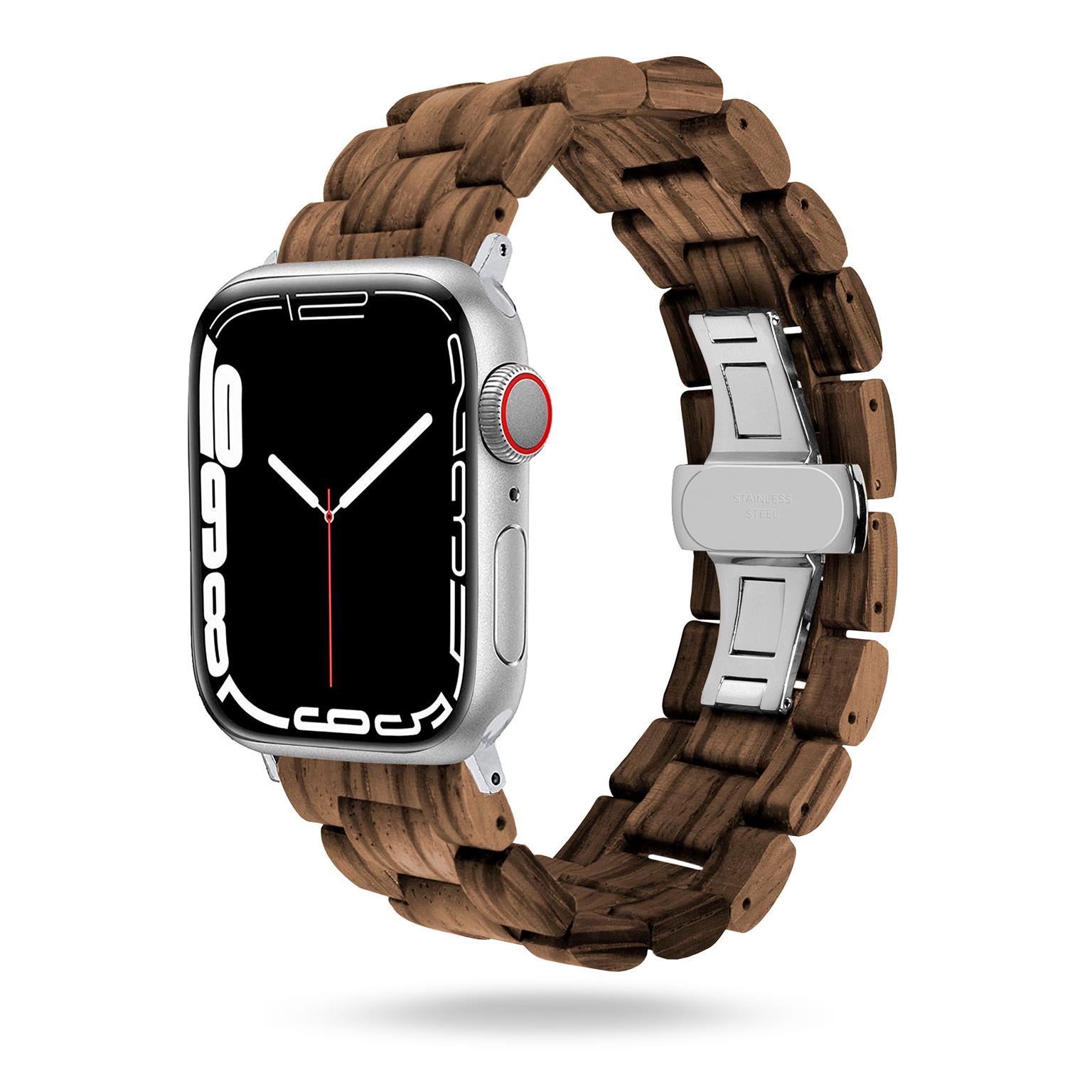 ONEFLOW Timber Strap Apple Watch SE 1 (44mm) Holz Armband – undefined