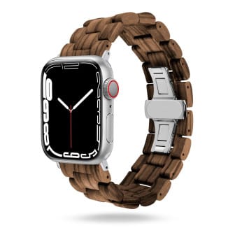 ONEFLOW Timber Strap Apple Watch SE 2 (44mm) Holz Armband – Walnuss ONEFLOW Timber Strap Apple Watch SE 2 (44mm) Holz Armband – Walnuss