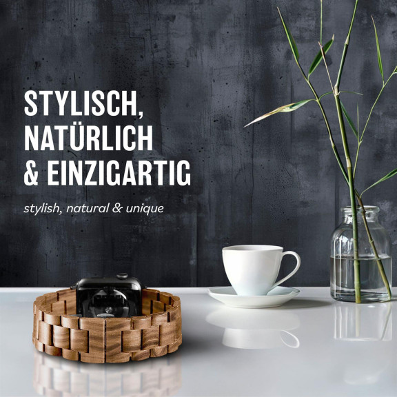 ONEFLOW Timber Strap Apple Watch SE 2 (44mm) Holz Armband – Weiteres Produktbild 2
