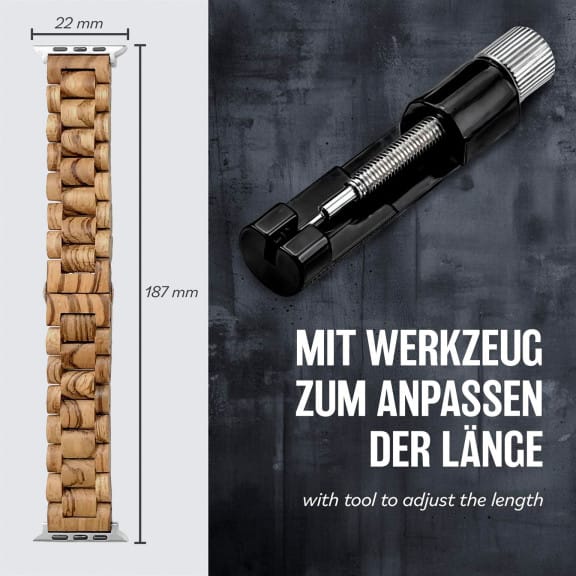 ONEFLOW Timber Strap Apple Watch SE 3 (44mm) Holz Armband – Weiteres Produktbild 5 ONEFLOW Timber Strap Apple Watch SE 3 (44mm) Holz Armband – Weiteres Produktbild 5