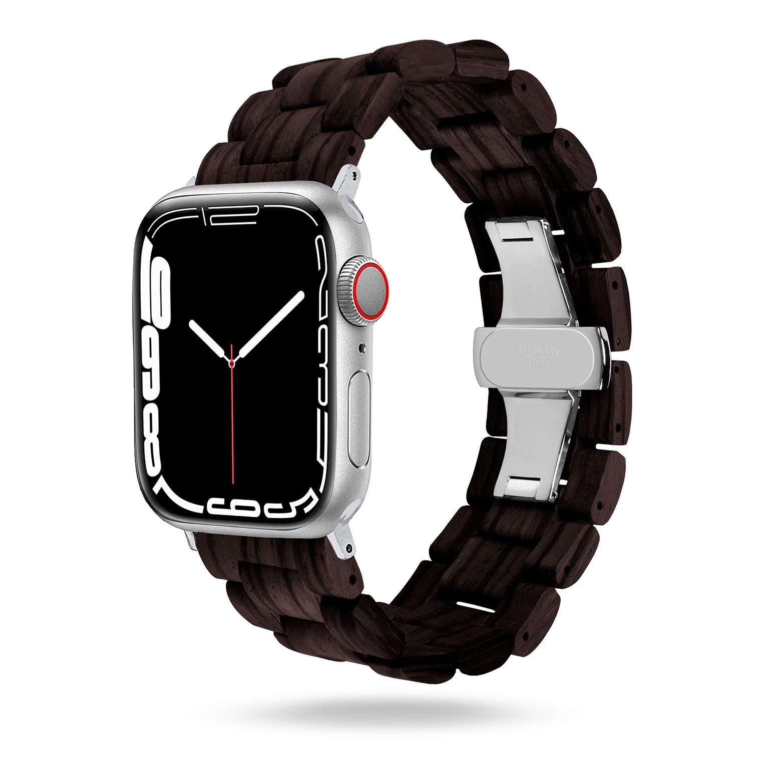 ONEFLOW Timber Strap Apple Watch 10 (46mm) Holz Armband – undefined
