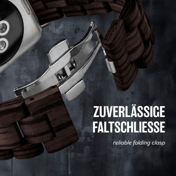 ONEFLOW Timber Strap Apple Watch 10 (46mm) Holz Armband – Weiteres Produktbild 3