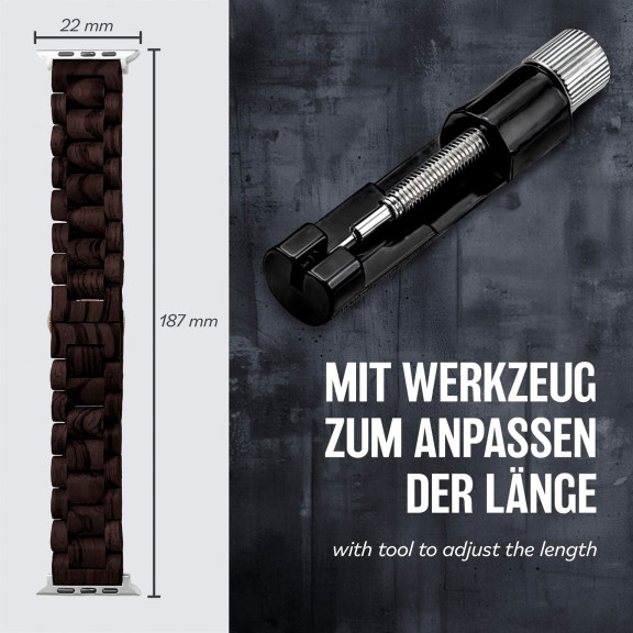 ONEFLOW Timber Strap Apple Watch 11 (46mm) Holz Armband – Weiteres Produktbild 5 ONEFLOW Timber Strap Apple Watch 11 (46mm) Holz Armband – Weiteres Produktbild 5