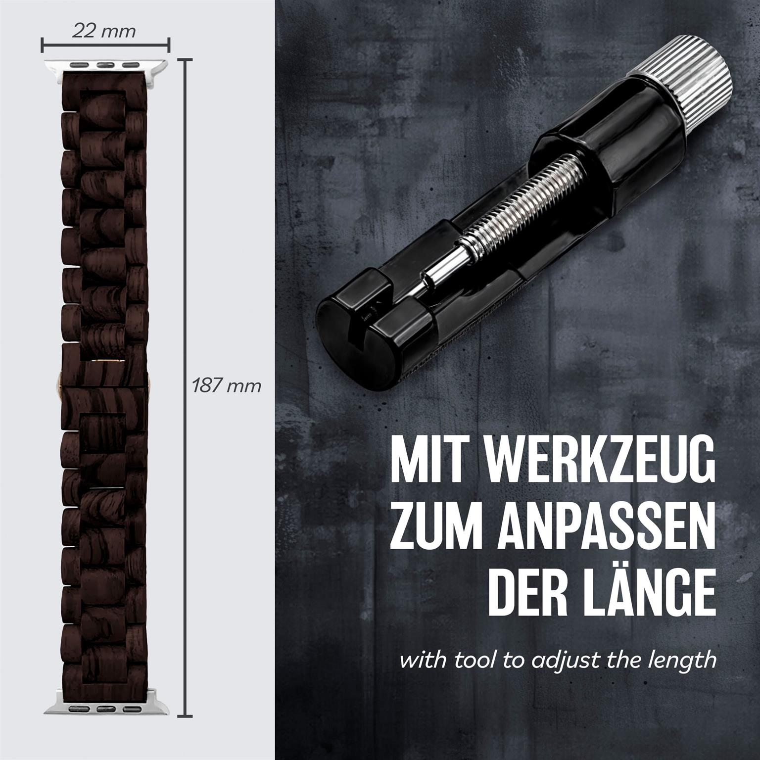 ONEFLOW Timber Strap Apple Watch 2 (42mm) Holz Armband – Weiteres Produktbild 5 ONEFLOW Timber Strap Apple Watch 2 (42mm) Holz Armband – Weiteres Produktbild 5