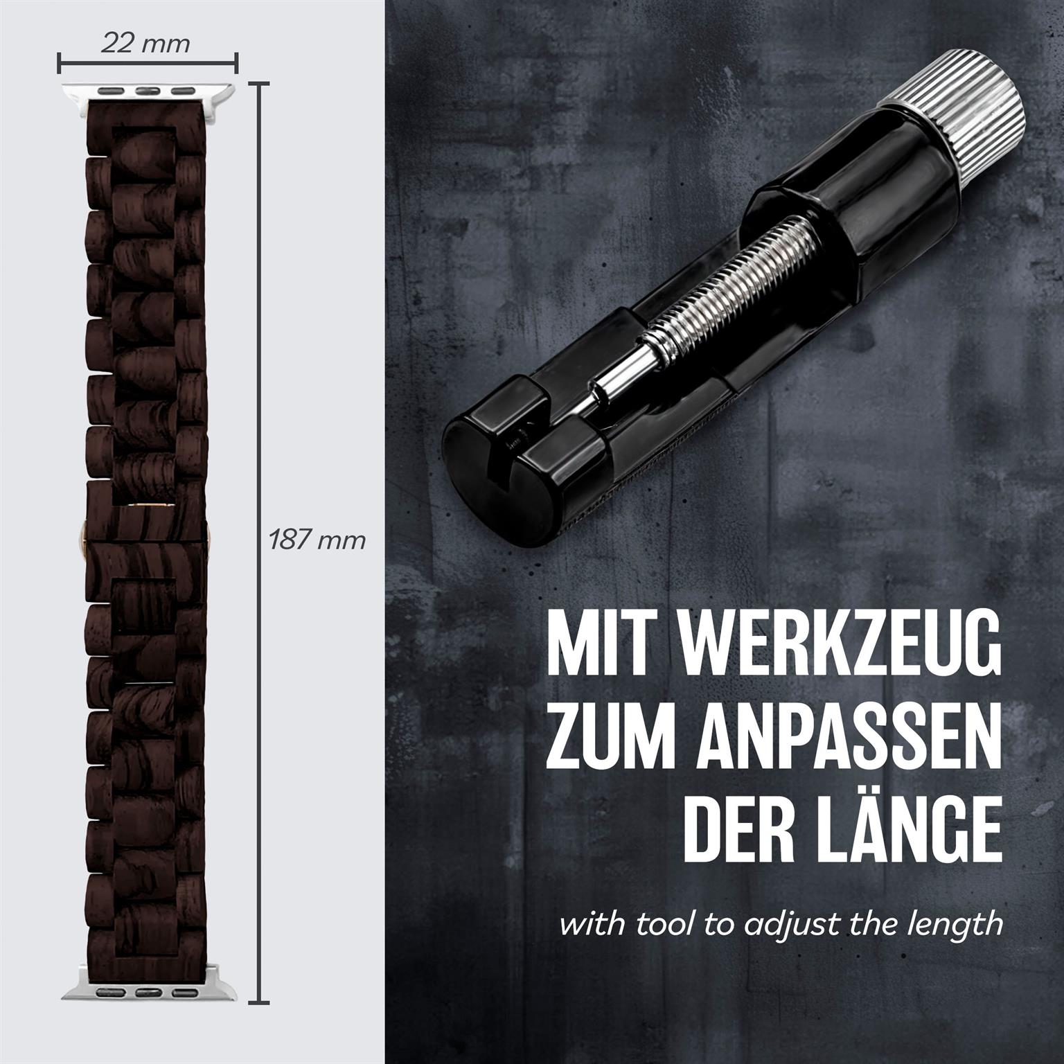 ONEFLOW Timber Strap Apple Watch 5 (44mm) Holz Armband – Weiteres Produktbild 5 ONEFLOW Timber Strap Apple Watch 5 (44mm) Holz Armband – Weiteres Produktbild 5