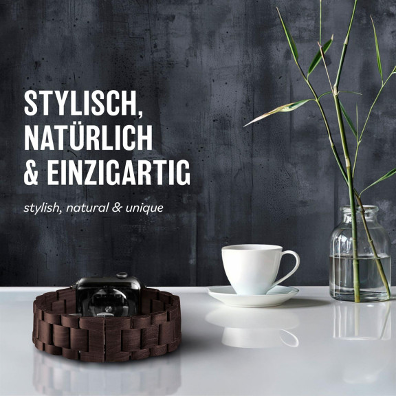 ONEFLOW Timber Strap Apple Watch 8 (45mm) Holz Armband – Weiteres Produktbild 2