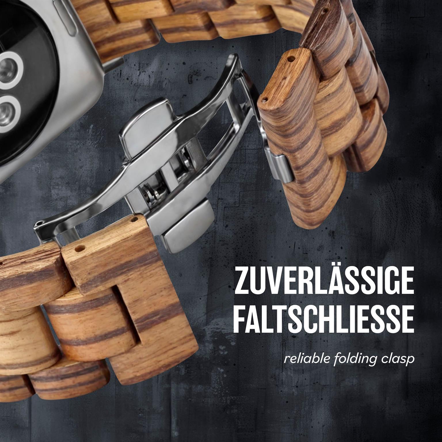 ONEFLOW Timber Strap Apple Watch Ultra 2 (49mm) Holz Armband – Weiteres Produktbild 2