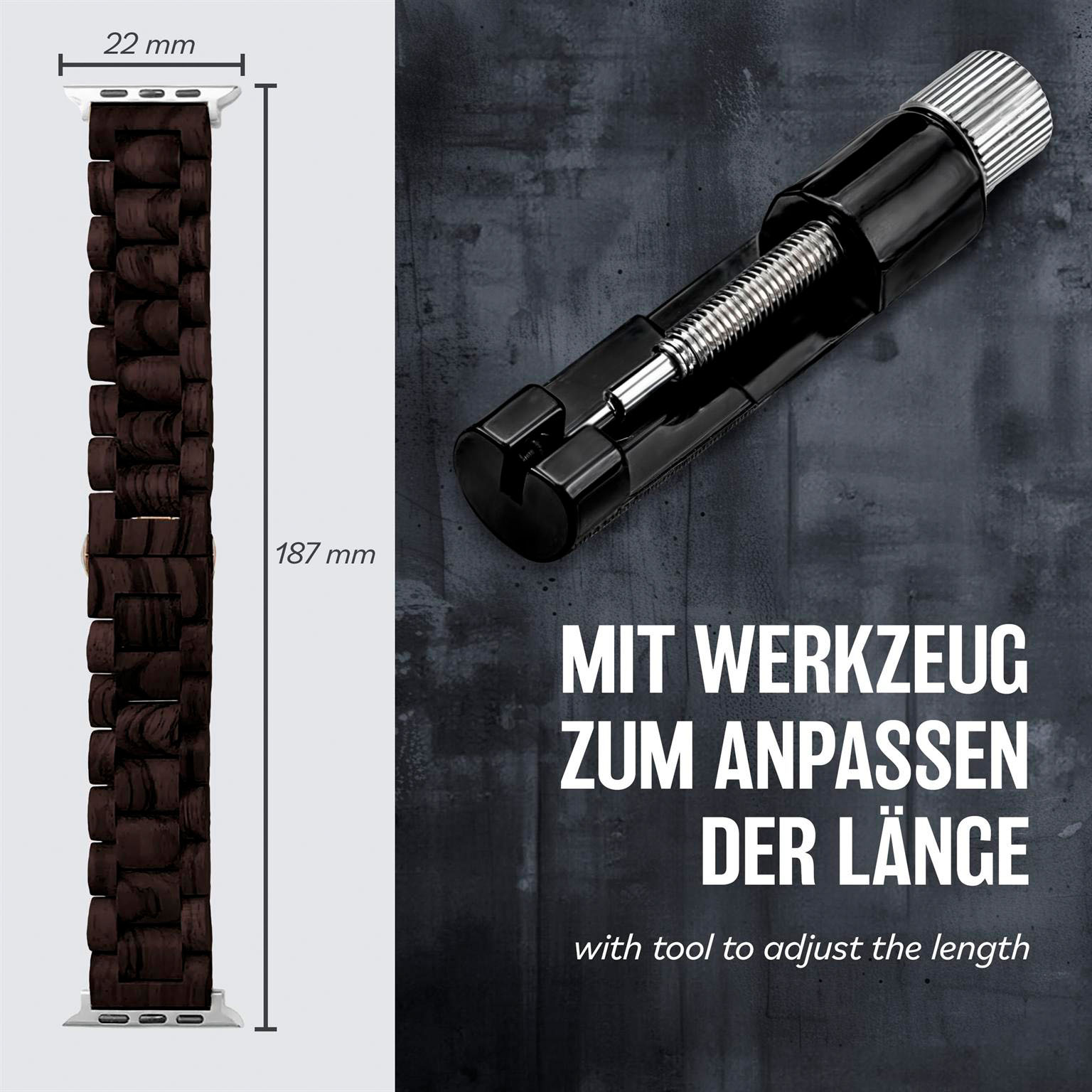 ONEFLOW Timber Strap Apple Watch Ultra 3 (49mm) Holz Armband – Weiteres Produktbild 5 ONEFLOW Timber Strap Apple Watch Ultra 3 (49mm) Holz Armband – Weiteres Produktbild 5