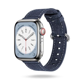 ONEFLOW Urban Strap Apple Watch SE 3 (40mm) Armband Canvas Nylon – Marineblau ONEFLOW Urban Strap Apple Watch SE 3 (40mm) Armband Canvas Nylon – Marineblau