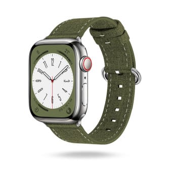 ONEFLOW Urban Strap Apple Watch 10 (46mm) Armband Canvas Nylon – Olivgrün ONEFLOW Urban Strap Apple Watch 10 (46mm) Armband Canvas Nylon – Olivgrün