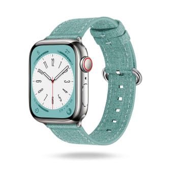 ONEFLOW Urban Strap Apple Watch 11 (46mm) Armband Canvas Nylon – Mintblau ONEFLOW Urban Strap Apple Watch 11 (46mm) Armband Canvas Nylon – Mintblau