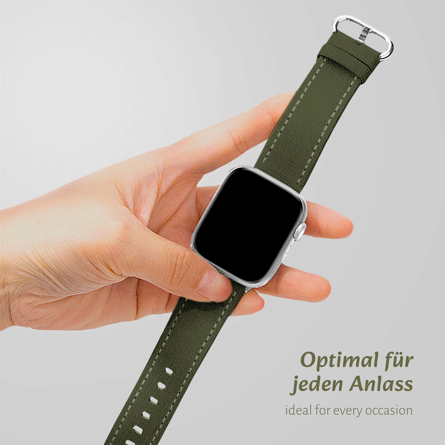 ONEFLOW Urban Strap Apple Watch 2 (42mm) Armband Canvas Nylon – Weiteres Produktbild 3