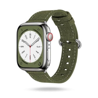 ONEFLOW Urban Strap Apple Watch 3 (38mm) Armband Canvas Nylon – Olivgrün ONEFLOW Urban Strap Apple Watch 3 (38mm) Armband Canvas Nylon – Olivgrün