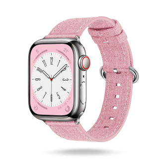 ONEFLOW Urban Strap Apple Watch 5 (44mm) Armband Canvas Nylon – Zartrosa