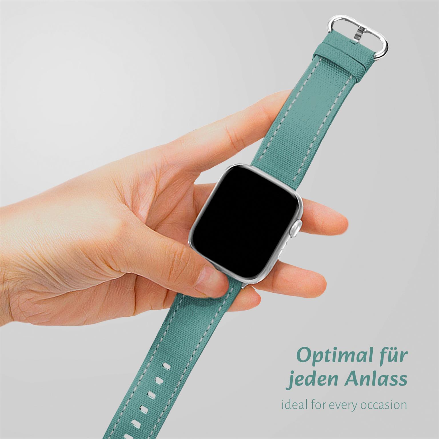 ONEFLOW Urban Strap Apple Watch 8 (45mm) Armband Canvas Nylon – Weiteres Produktbild 3