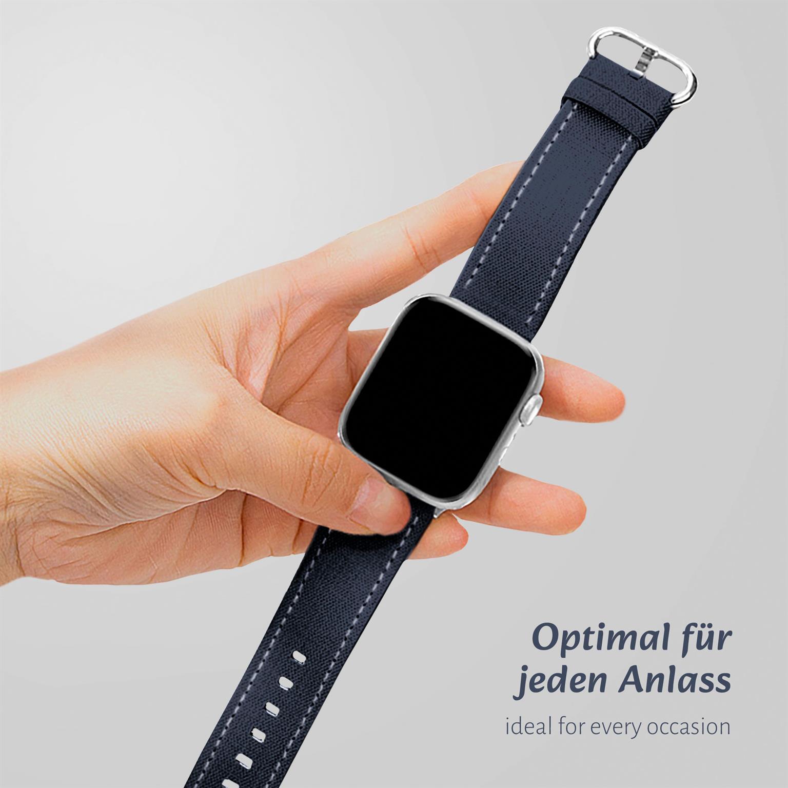 ONEFLOW Urban Strap Apple Watch 9 (41mm) Armband Canvas Nylon – Weiteres Produktbild 3