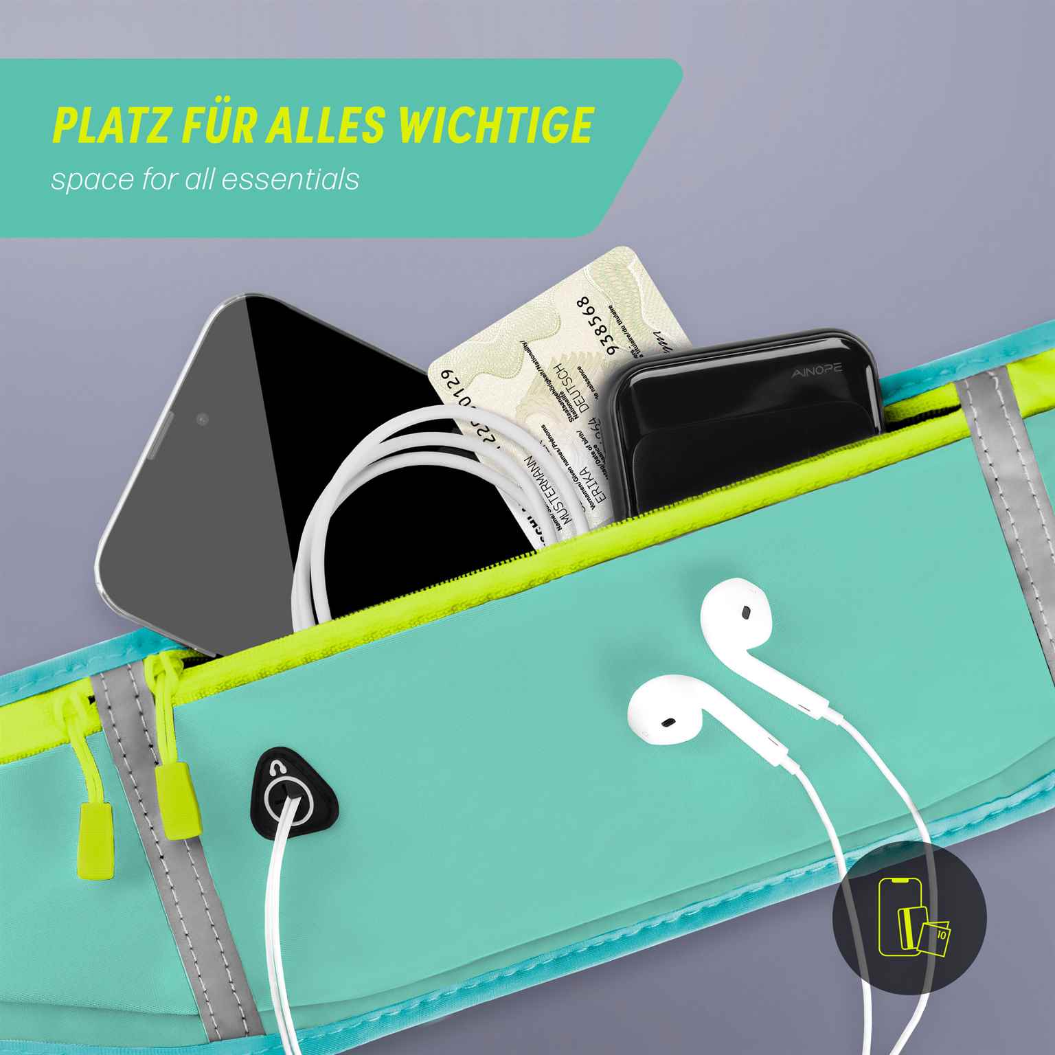ONEFLOW Active Pro Belt iPhone 14 Plus Laufgürtel atmungsaktiv – Weiteres Produktbild 1