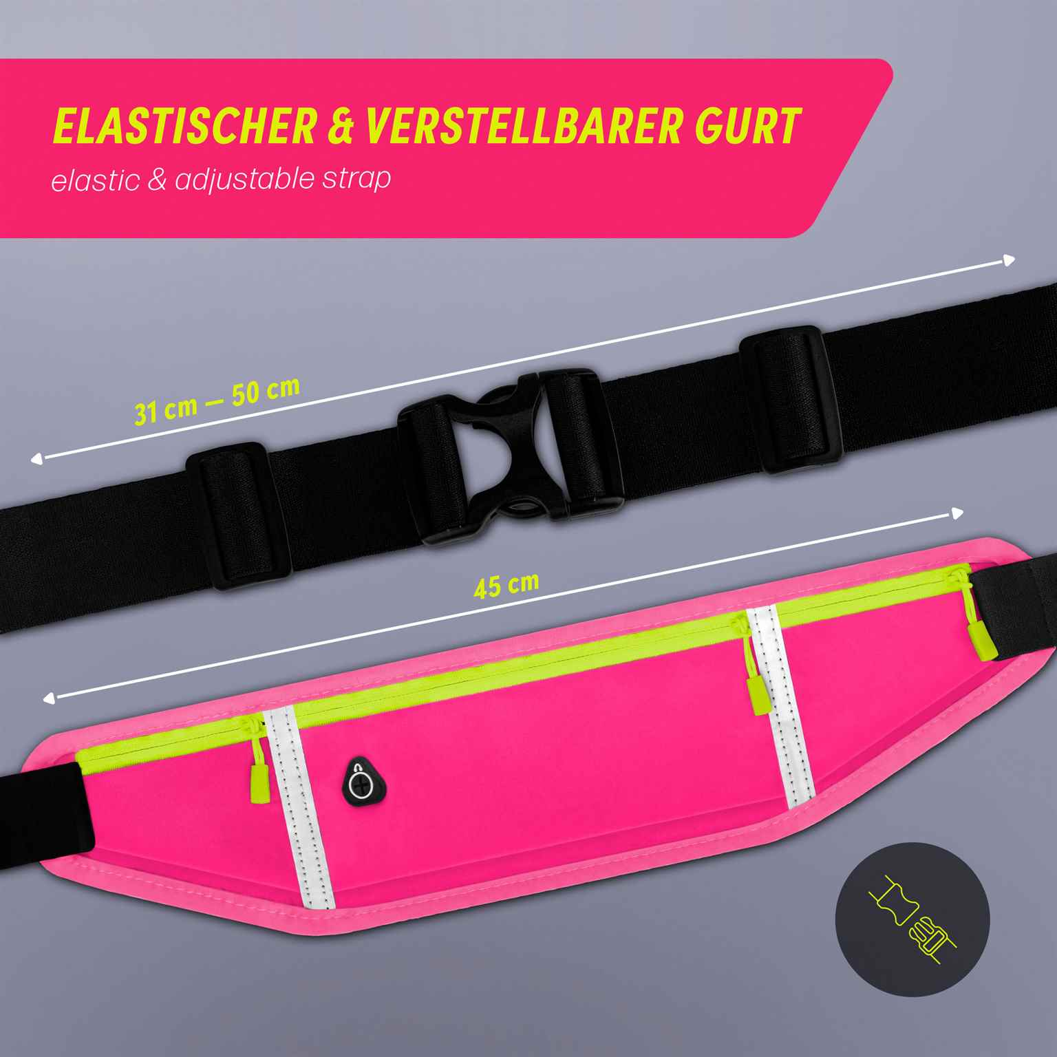 ONEFLOW Active Pro Belt Google Pixel 3a Laufgürtel atmungsaktiv – Weiteres Produktbild 5