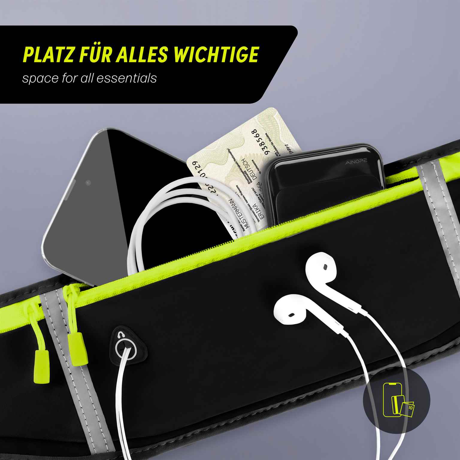 ONEFLOW Active Pro Belt Oukitel G1 Laufgürtel atmungsaktiv – Weiteres Produktbild 1