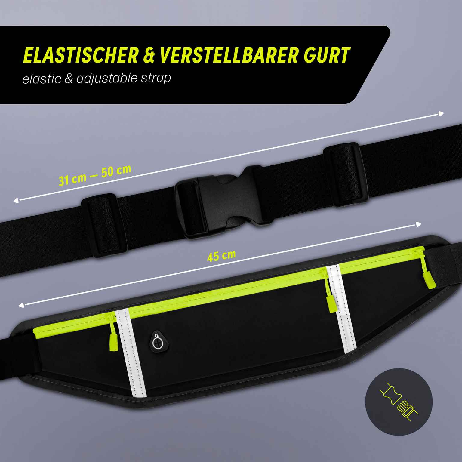 ONEFLOW Active Pro Belt Oukitel G1 Laufgürtel atmungsaktiv – Weiteres Produktbild 4