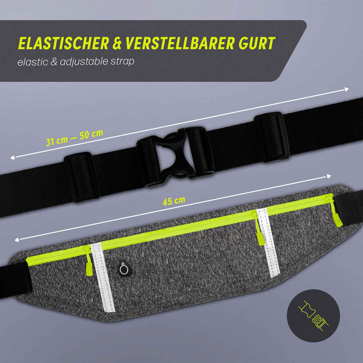 ONEFLOW Active Pro Belt Samsung Galaxy A15 5G Laufgürtel atmungsaktiv – Weiteres Produktbild 4