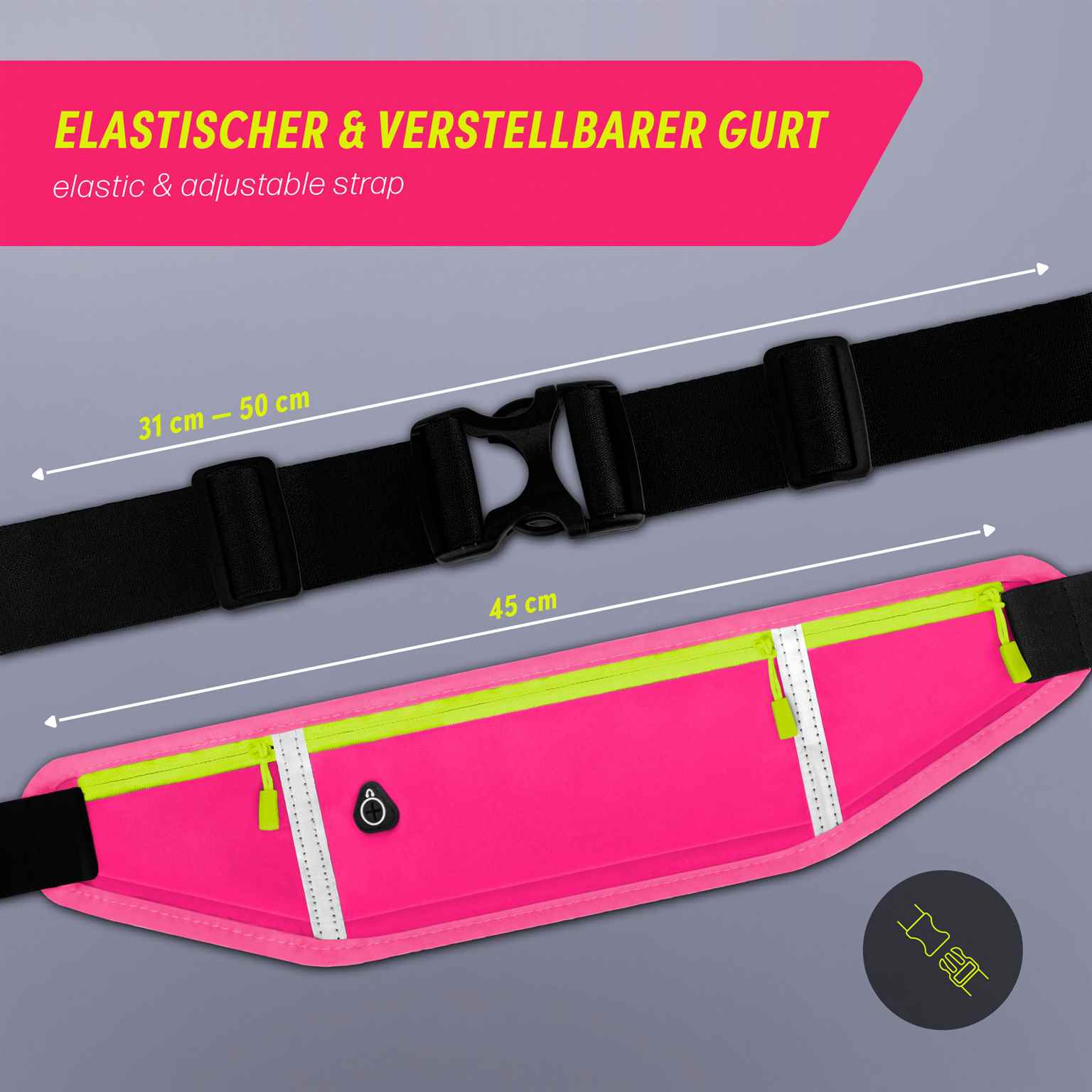 ONEFLOW Active Pro Belt Samsung Galaxy S8 Plus Laufgürtel atmungsaktiv – Weiteres Produktbild 4